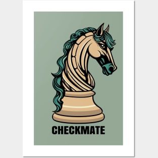 Checkmate - Horse Chess Piece Posters and Art